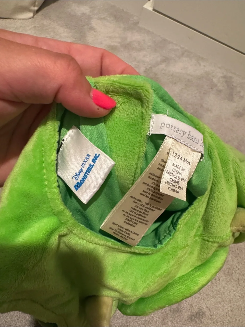 Pottery barn kids Mike costume
